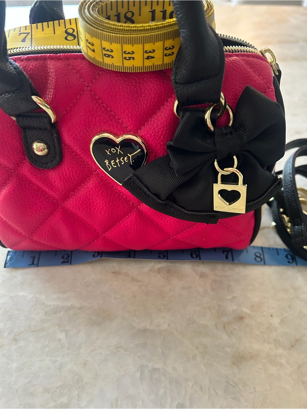 Brand New Without Tags Pink and Black Betsey Johnson Purse! - Picture 5 of 6